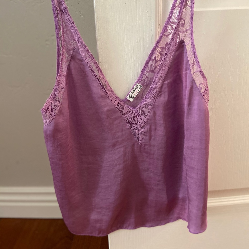 Silk and lace tank